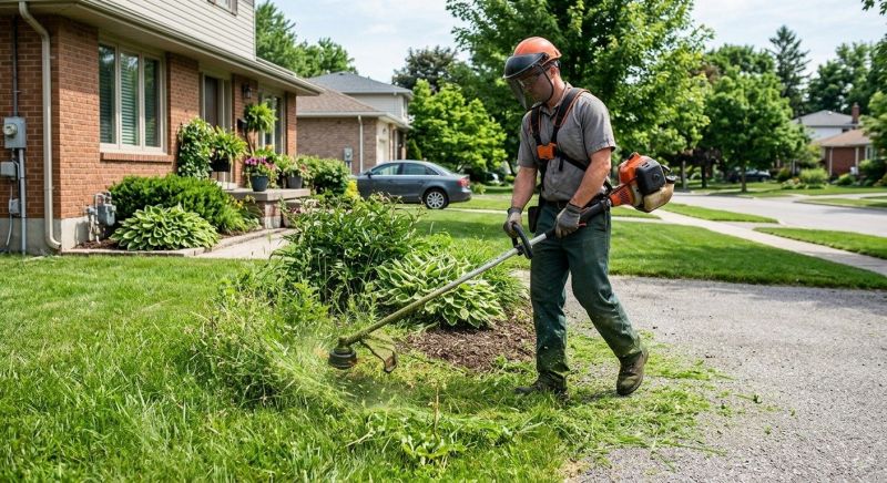 Weed Whacking in Bowie, MD